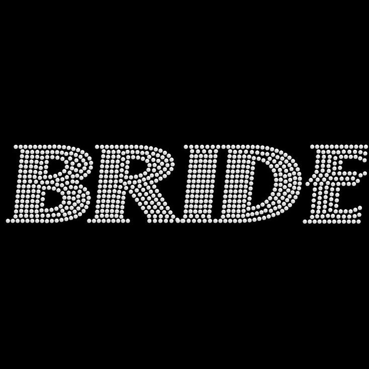 crystal bling bride rhinestone transfer iron on custom motif wedding rhinestone transfer