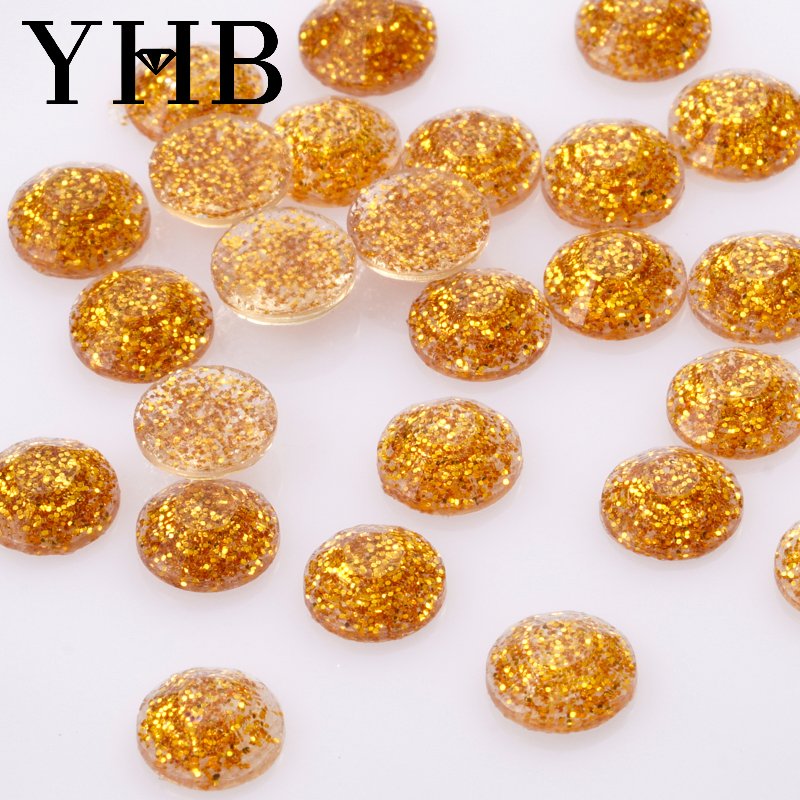 2024 YHB Factory Epoxy Crystal Resin Decoration Ss6-Ss40 Orange Round Hotfix Rhinestones