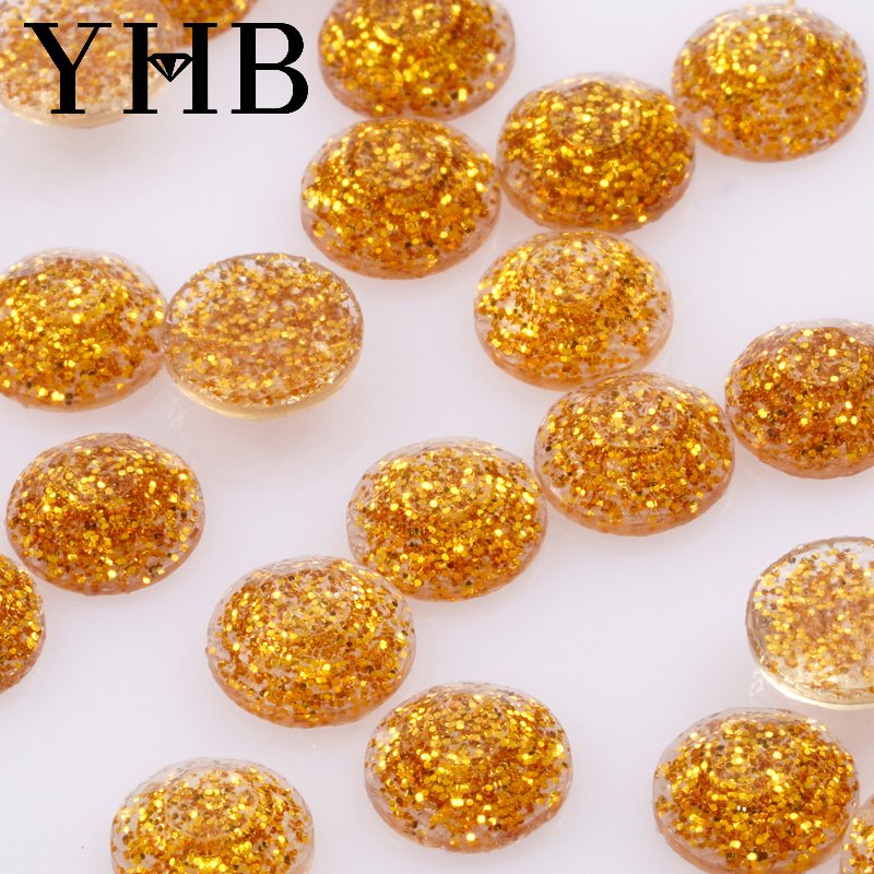 2024 YHB Factory Epoxy Crystal Resin Decoration Ss6-Ss40 Orange Round Hotfix Rhinestones