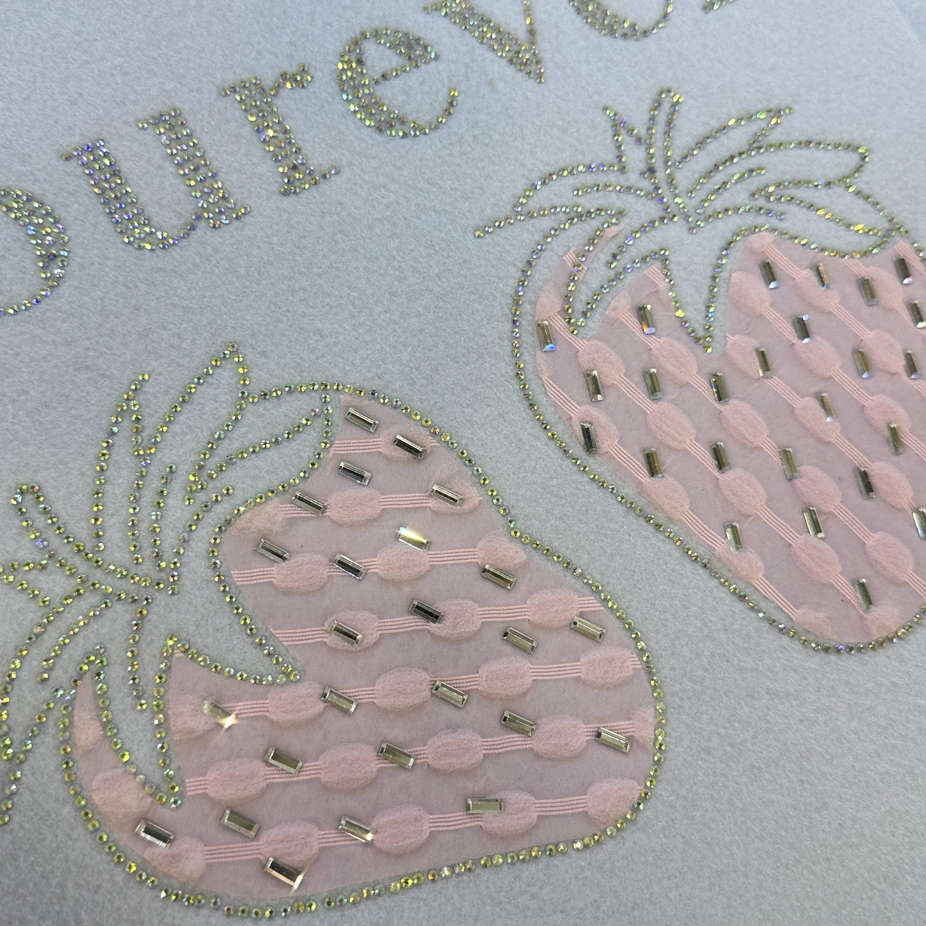 Hot selling Bling Heat Transfer Rhinestone Clothing Label Garment Heat Transfer