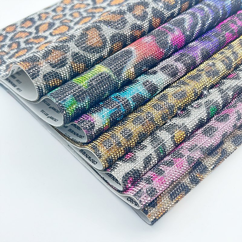24*40cm Adhesive Crystal Mesh Sheets Trimming Hot Fix Rhinestone Mesh Diamond Rhinestone Sheet for Garment