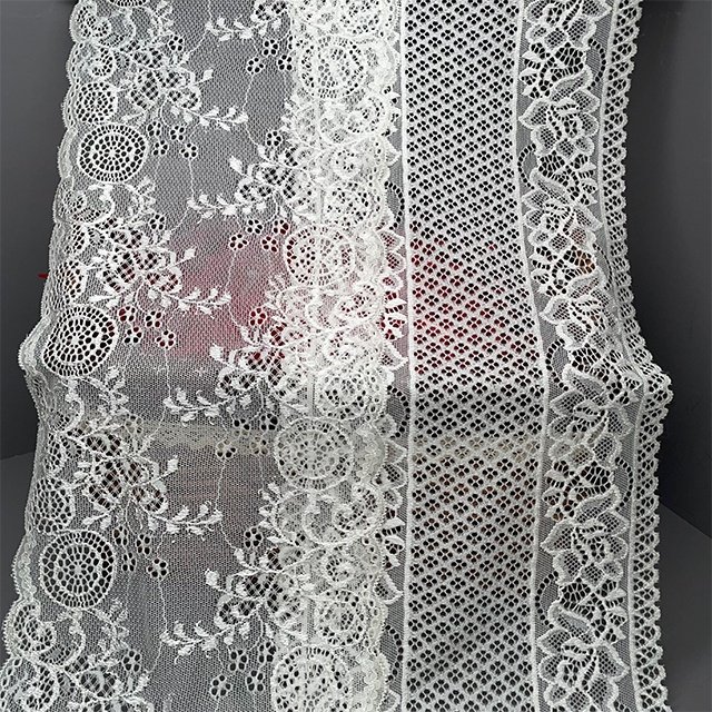 TUTON Bridal Fabric Supplier French Lace Narrow Wide 18.0 CM Elastic Trim