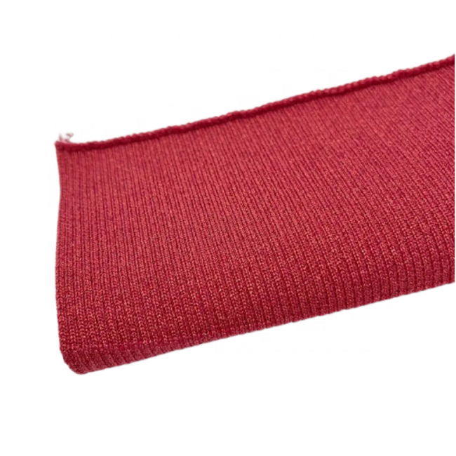 Customized Eco-friendly Sparkly elastic solid rib knit trims cuff, rib knit hem be used for cotton clothing