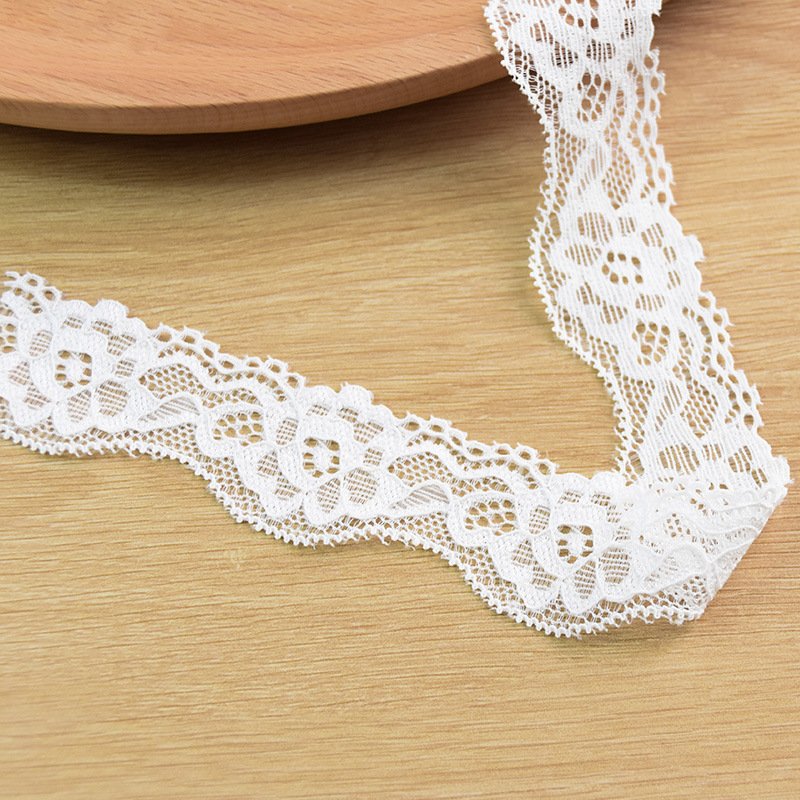 Nylon spandex elastic lace 3.2 cm underwear lace trim