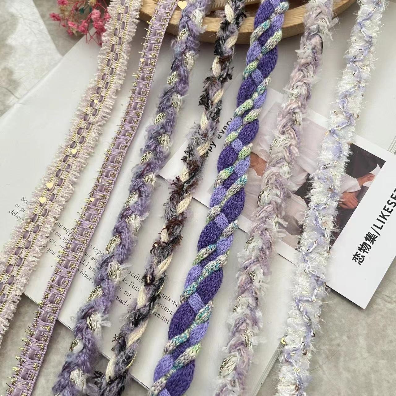 High Tenacity Embroidered 20mm Glitter Braided Macrame Crochet Lace Trim Hair Clip Headband Costume Sewing Craft