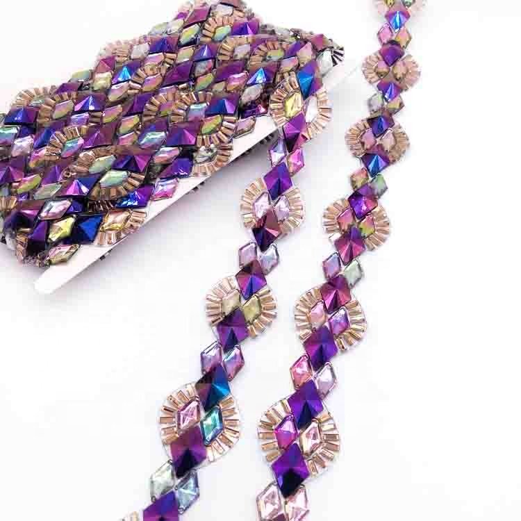 carnival costume jewelry materials gem applique iron on rhinestone trimming for craft 2025