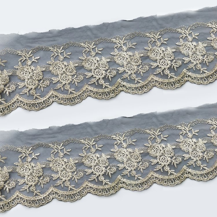 fashion designs embroidery polyester black lace trim for garment dress underwear luggage curtains,interior decoration