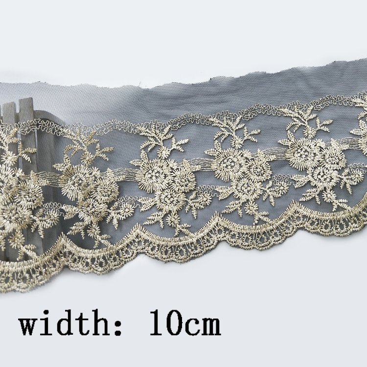 fashion designs embroidery polyester black lace trim for garment dress underwear luggage curtains,interior decoration