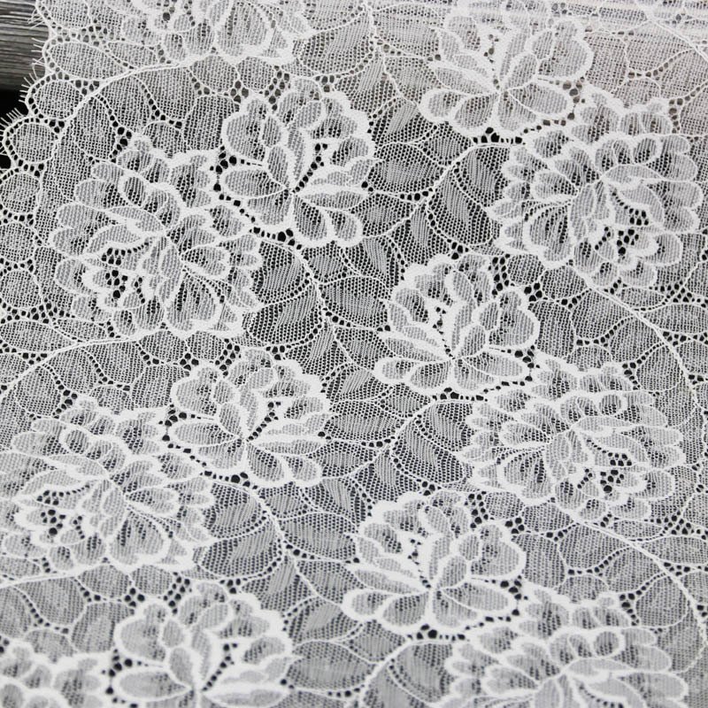 (3 meters) 23cm flower Stretch Lace Trims For Clothing Accessories Dress Sewing Applique Costume Lace Fabrics wholesale