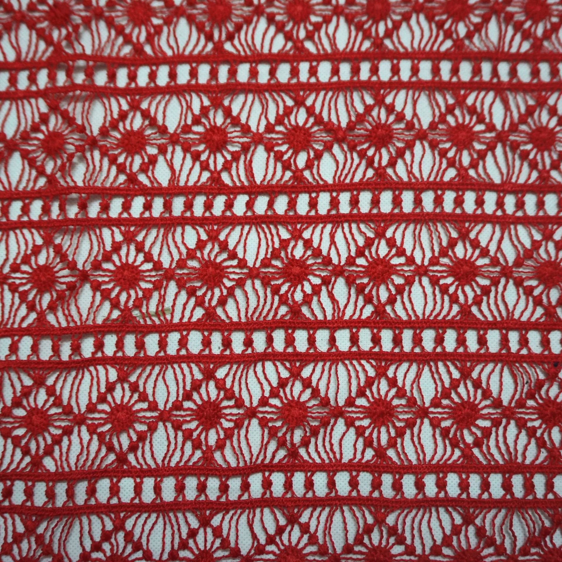 Cotton Lace Trimming For Garment White Guipure Lace Fabrics Water Soluble Fabric for Wedding