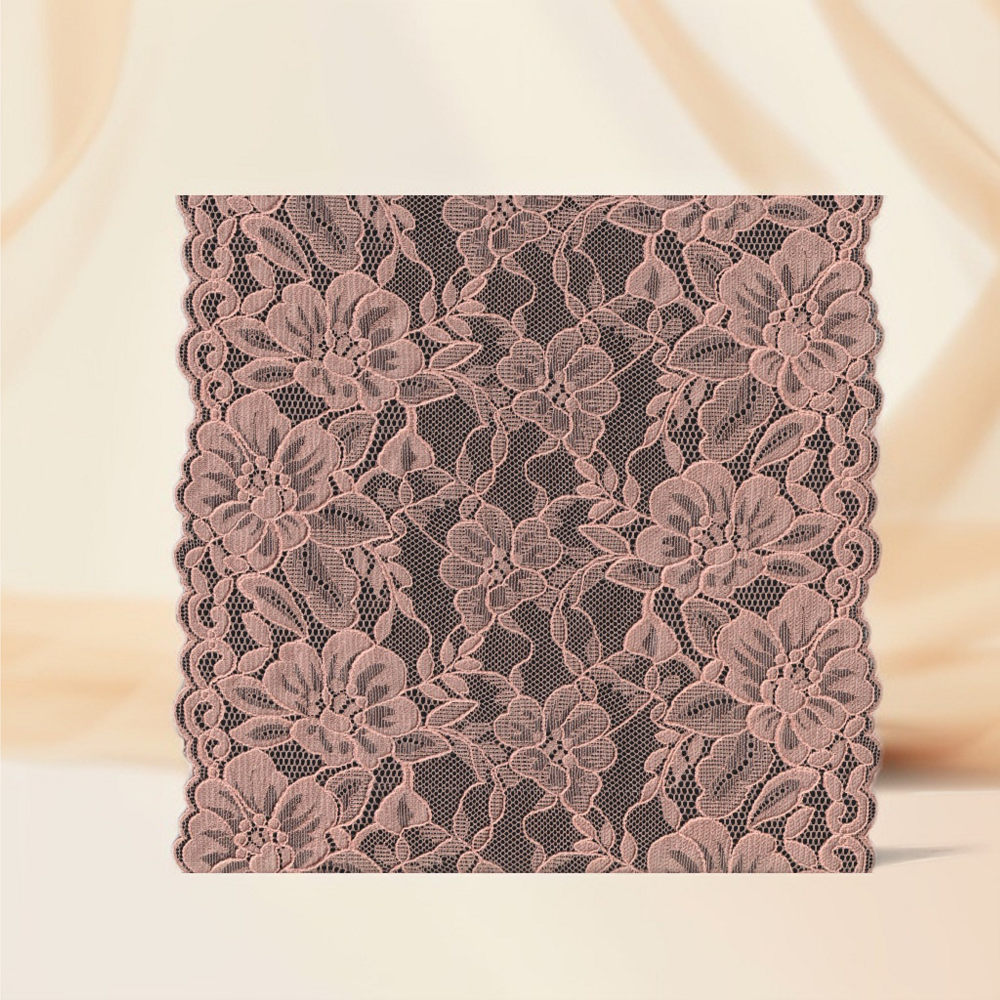 Stretch Lace Trim Fabric Elastic Wide Lace by the yard Flowers Ribbon for Lingerie Sewing and Garment Crafting