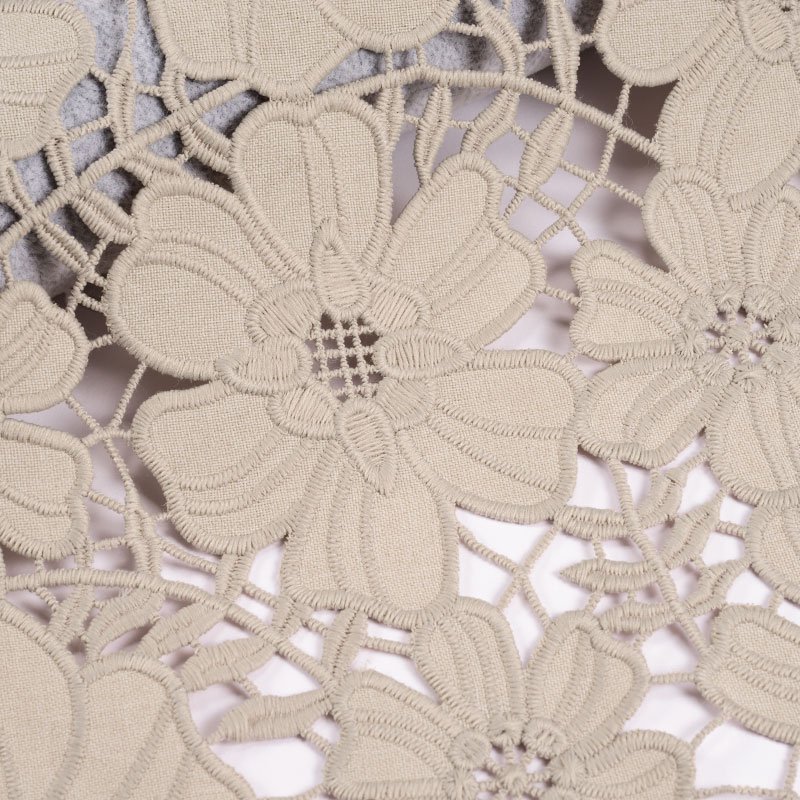 Wholesale custom Water soluble lace embroidery fabric 100% polyester guipure lace trim from China