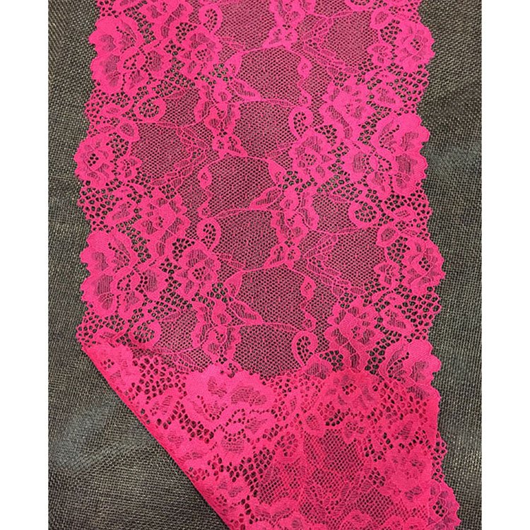 19.5 cm wide victorias secret rose red color flower elastic lace trimmings for women lingeries