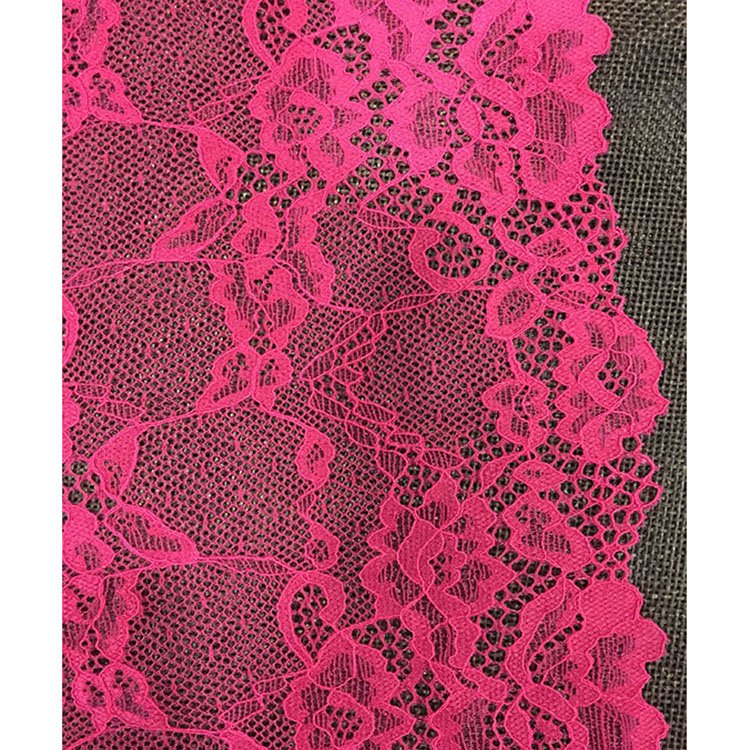 19.5 cm wide victorias secret rose red color flower elastic lace trimmings for women lingeries