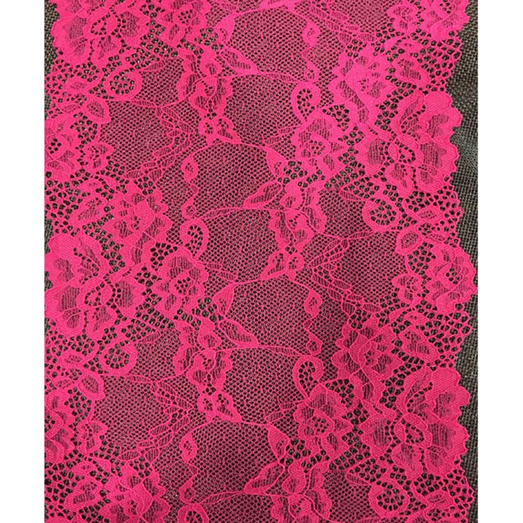 19.5 cm wide victorias secret rose red color flower elastic lace trimmings for women lingeries