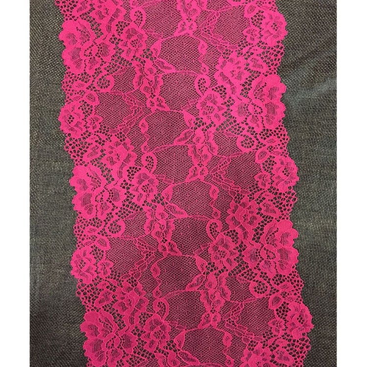 19.5 cm wide victorias secret rose red color flower elastic lace trimmings for women lingeries