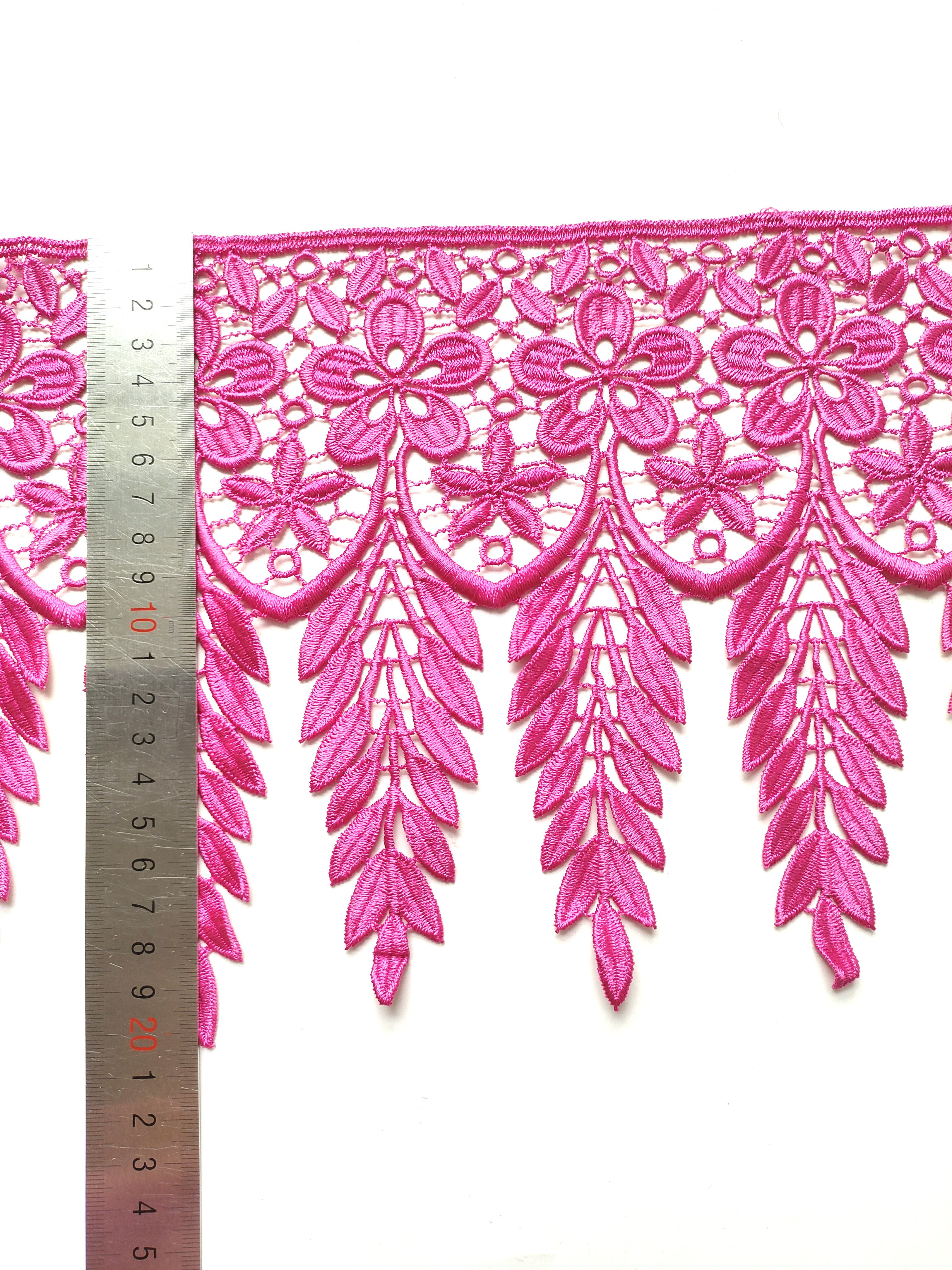 Embroidery lace 100% polyester lace trim chemical guipure lace trim