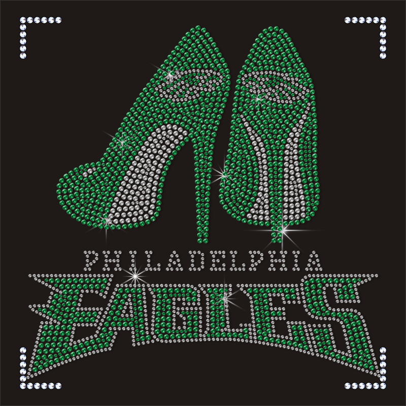 Hot luxury bling Highheel NFL Logo handmade bodice crystal big glass rhinestone applique trims for bridal belts