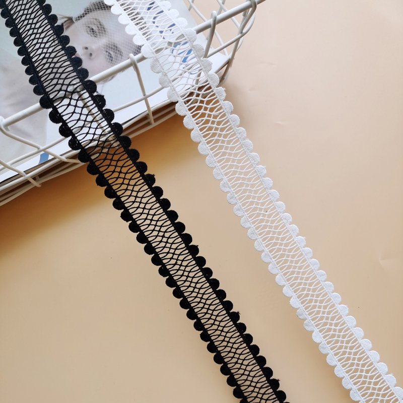 Water Soluble Fashion Garment Accessories Lace Trimming Embroidery Polyester Lace Trimming Fashion Border Trimming Lace