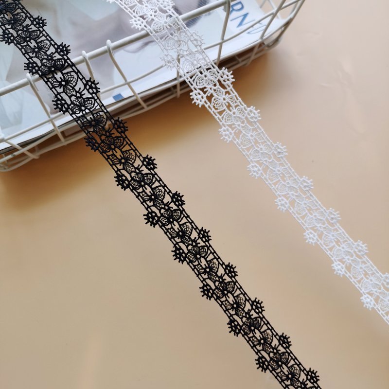 Water Soluble Fashion Garment Accessories Lace Trimming Embroidery Polyester Lace Trimming Fashion Border Trimming Lace