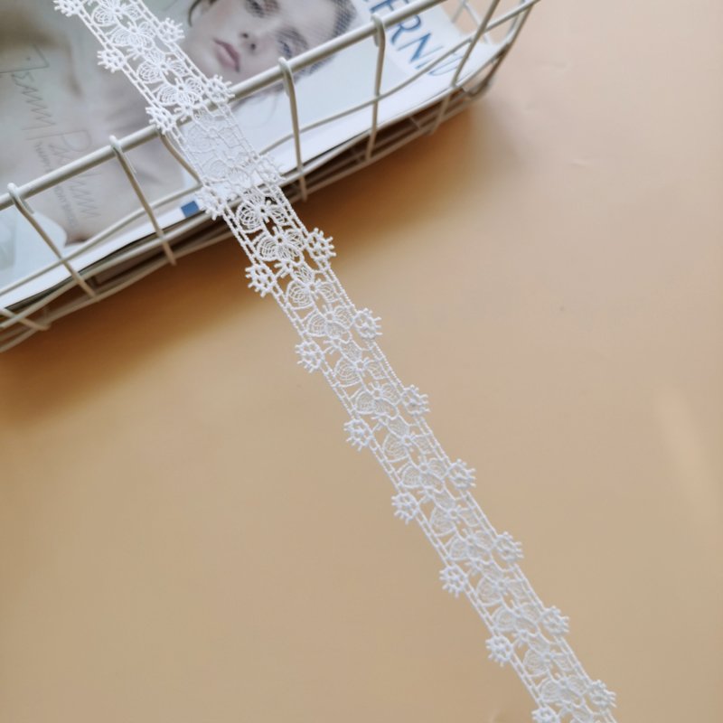 Water Soluble Fashion Garment Accessories Lace Trimming Embroidery Polyester Lace Trimming Fashion Border Trimming Lace