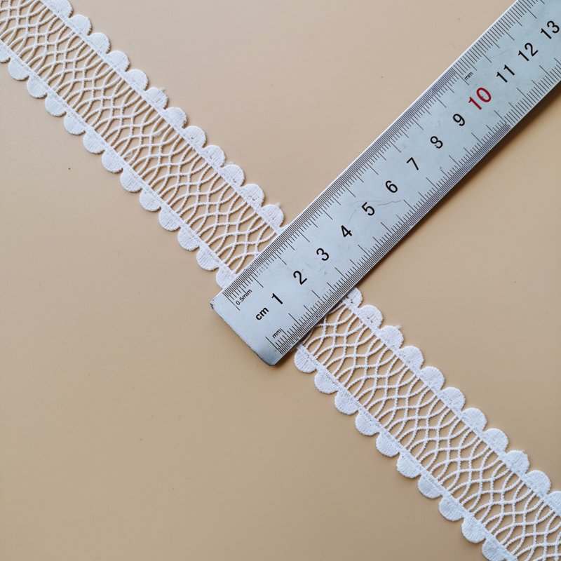 Water Soluble Fashion Garment Accessories Lace Trimming Embroidery Polyester Lace Trimming Fashion Border Trimming Lace