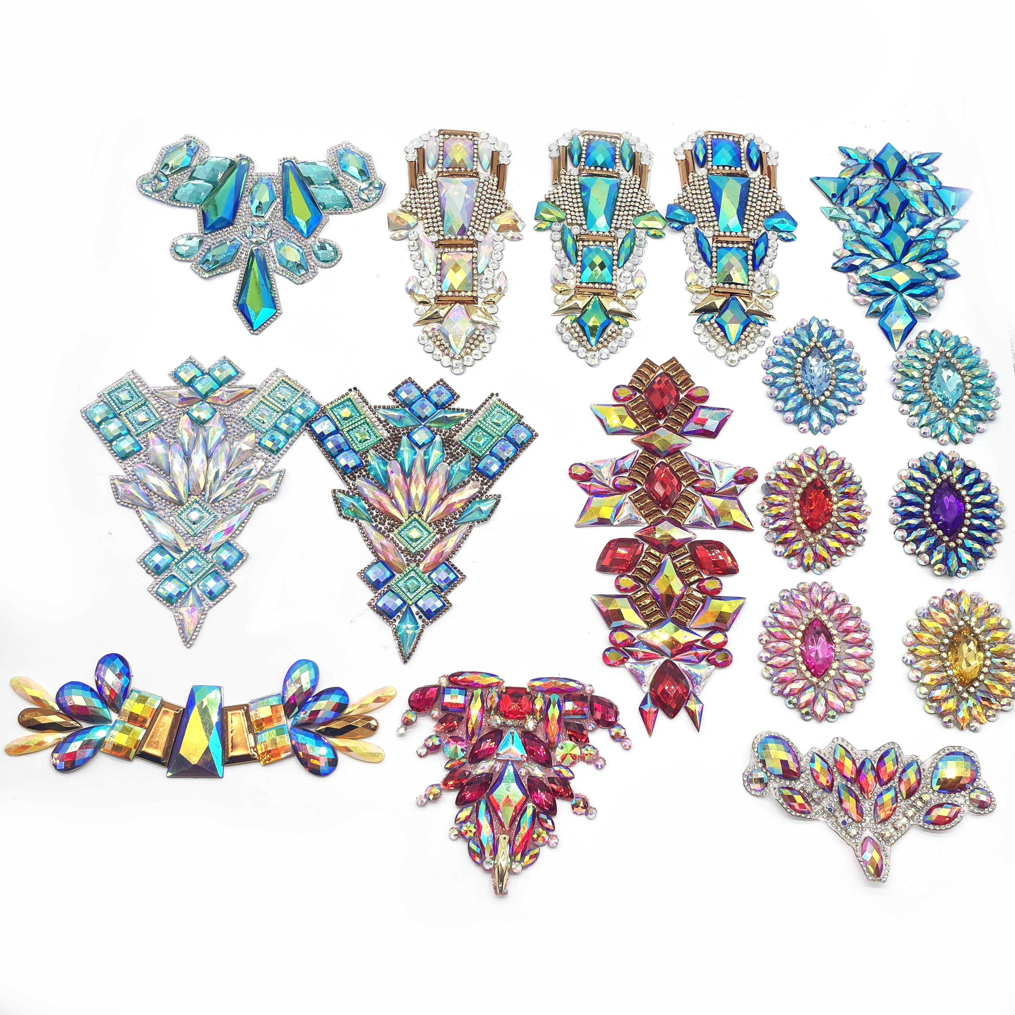 Toronto & Tobago Carnival Costume with Iron-on Rhinestone Applique Trim Gemstone Decoration for Crafting