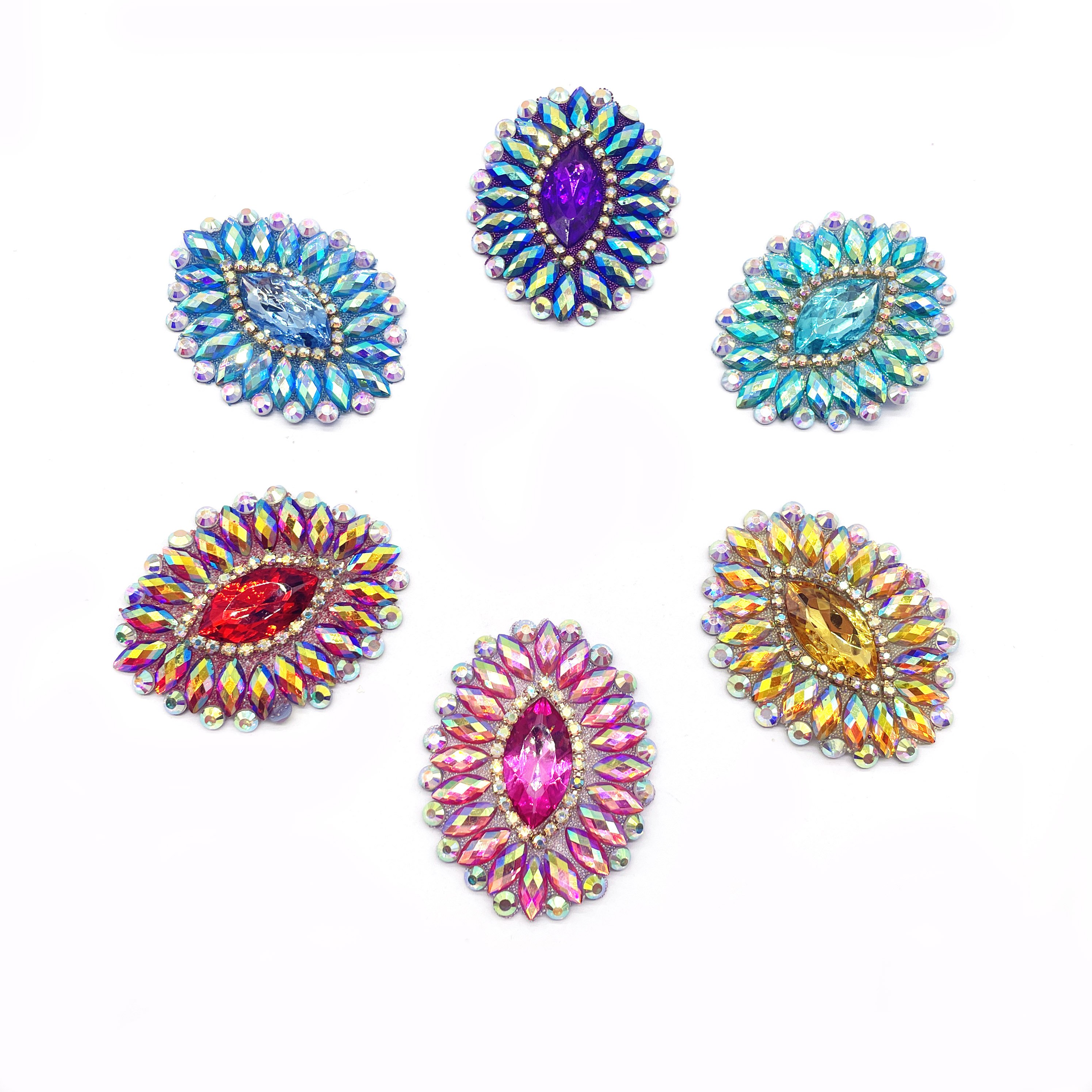 Toronto & Tobago Carnival Costume with Iron-on Rhinestone Applique Trim Gemstone Decoration for Crafting