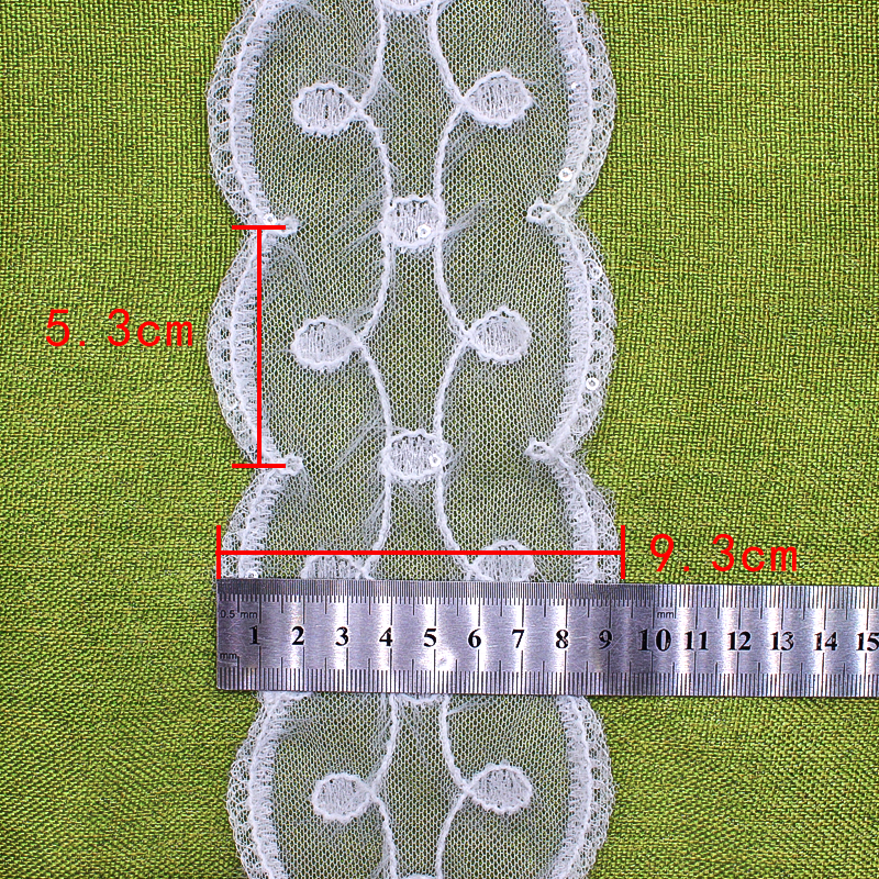 High quality soft mesh sequin embroidery lace women's lace trim net embroidery lace trim