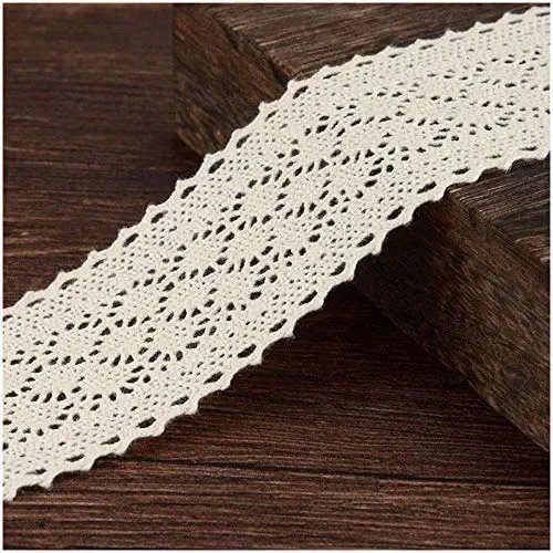 Custom Embroidery Natural Cotton 2cm 3cm White Lace Ribbon Border Flower Lace Trim for DIY Crafts Wedding Clothes