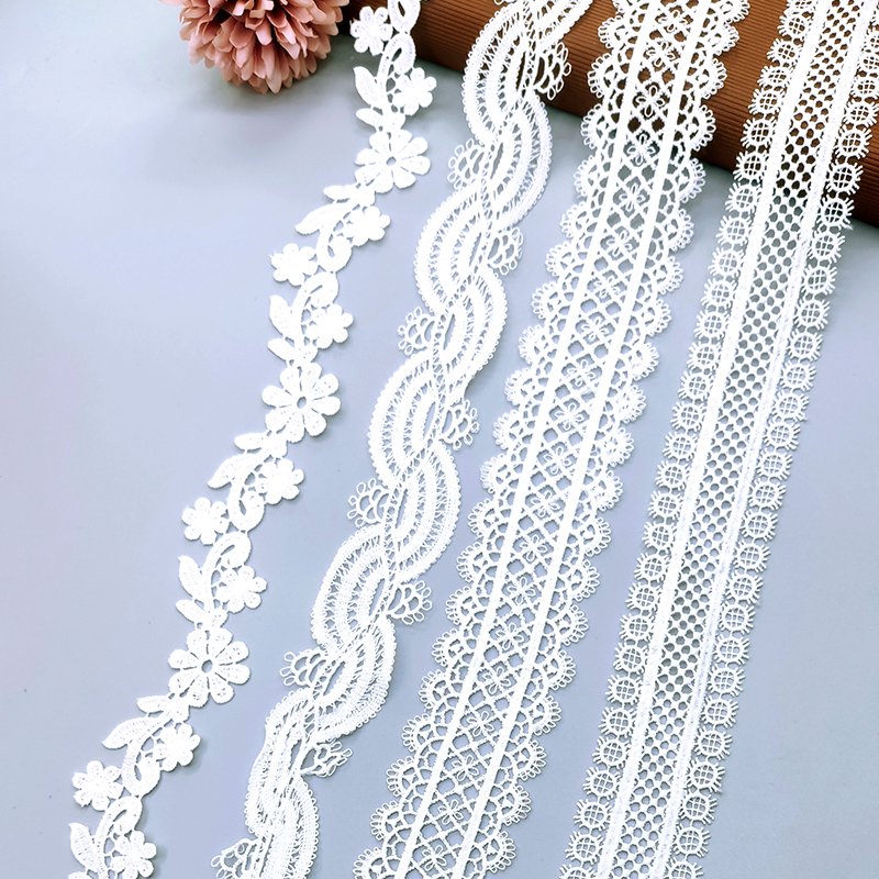 Lace Trim Ribbon Glitter Lace Trimmings Fabric for Sewing DIY Accessories Women Clothing Costume Decor