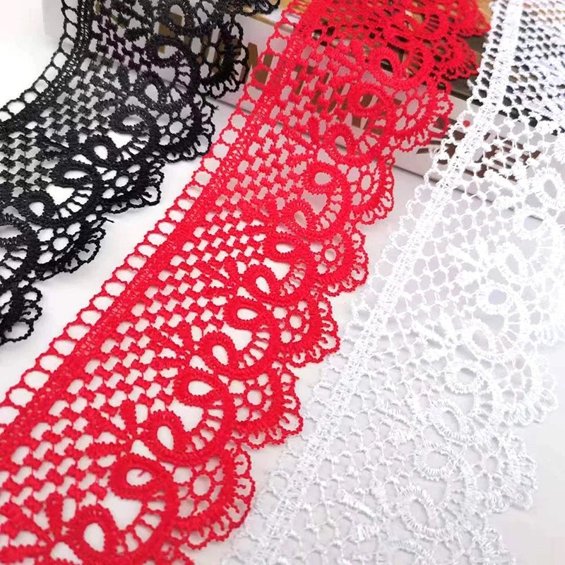 factory price Designs Fashion 6cm Multi-color Embroidery Guipure Lace Trim fabric For Garment woman's clothing DB202
