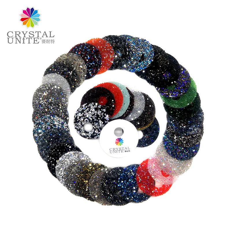 CRYSTAL UNITE High Quality Artificial Crystal Fine Rock laser cut trimming sheet custom logo