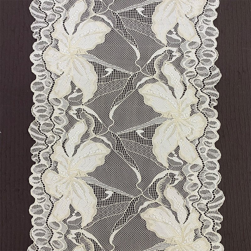 Wholesale White Border Lace Trim Polyester Embroidery Decorative lace trim Lace Trim