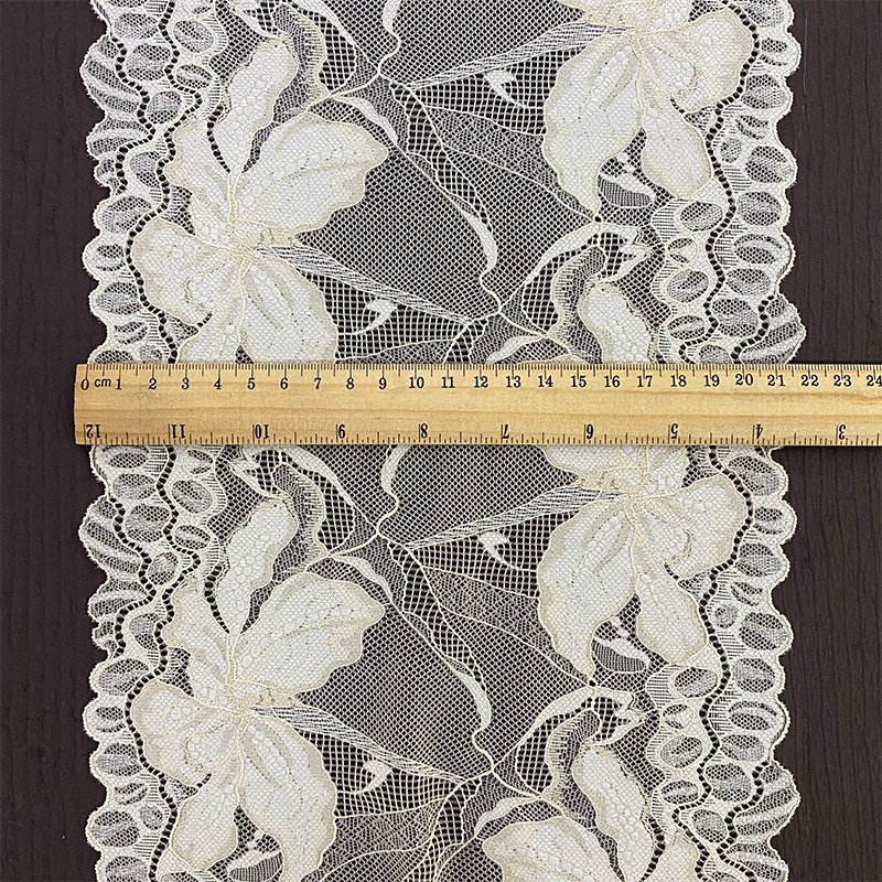 Wholesale White Border Lace Trim Polyester Embroidery Decorative lace trim Lace Trim