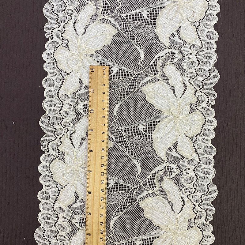 Wholesale White Border Lace Trim Polyester Embroidery Decorative lace trim Lace Trim