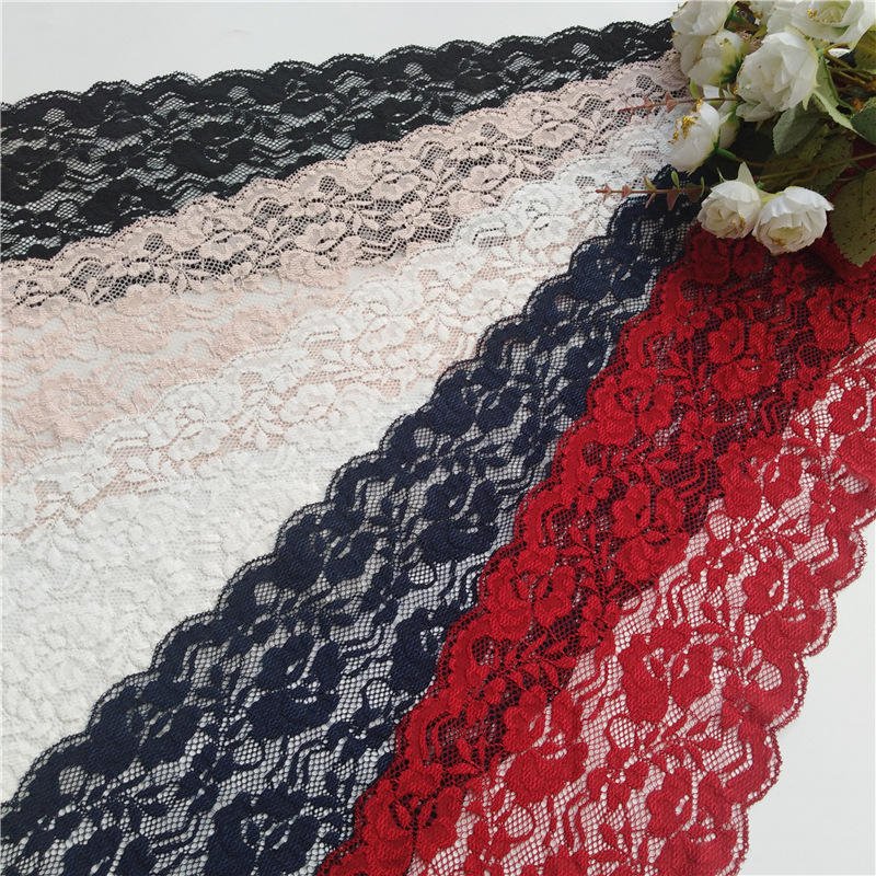 High Quality Black Embroidery Bridal Border Nylon Lace Trim Lace Fabric For Wedding