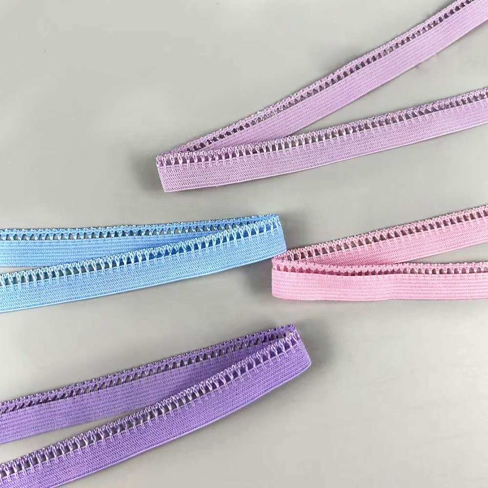2023 New shiny lace elastic belt various colors underwear lace trim elastic band
