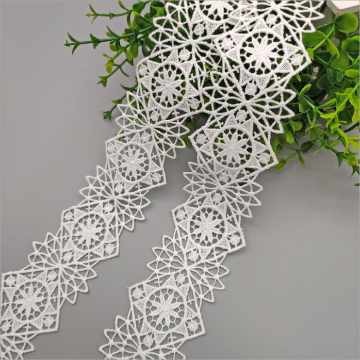 wholesale large quantity multi-color dye color chemical flower embroider lace trim for sexy lingerie women set