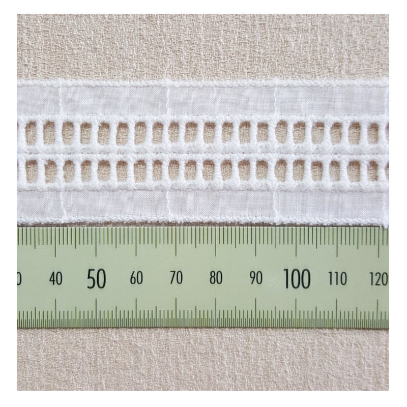wholesale cheap high quality lace trim white Cotton Hollowed out water soluble lace fabric trim