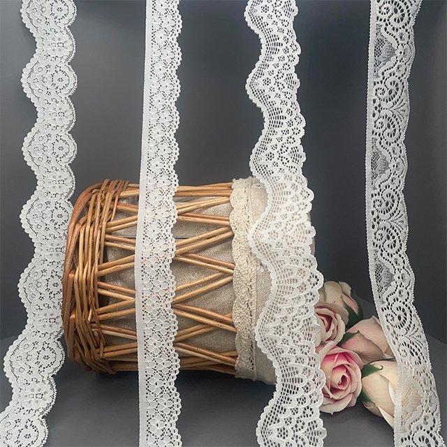 TUTON Custom Elastic Lace 2.7/4.5/4.8 CM Embroidery Trim For Lingerie