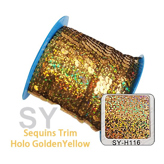 Wholesale 3-6mm orange Sequin Trim Round Paillettes Ribbon String Sewing Sequins Trimmings For Dress