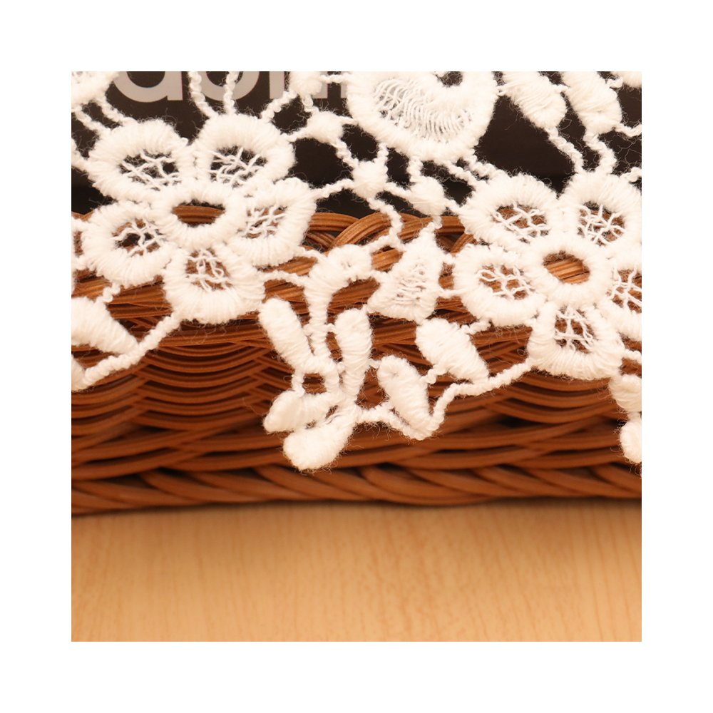 Embroidery water soluble eyelet lace trim white cotton lace ribbon trim for dress tablecloth blankets bottle box decoration