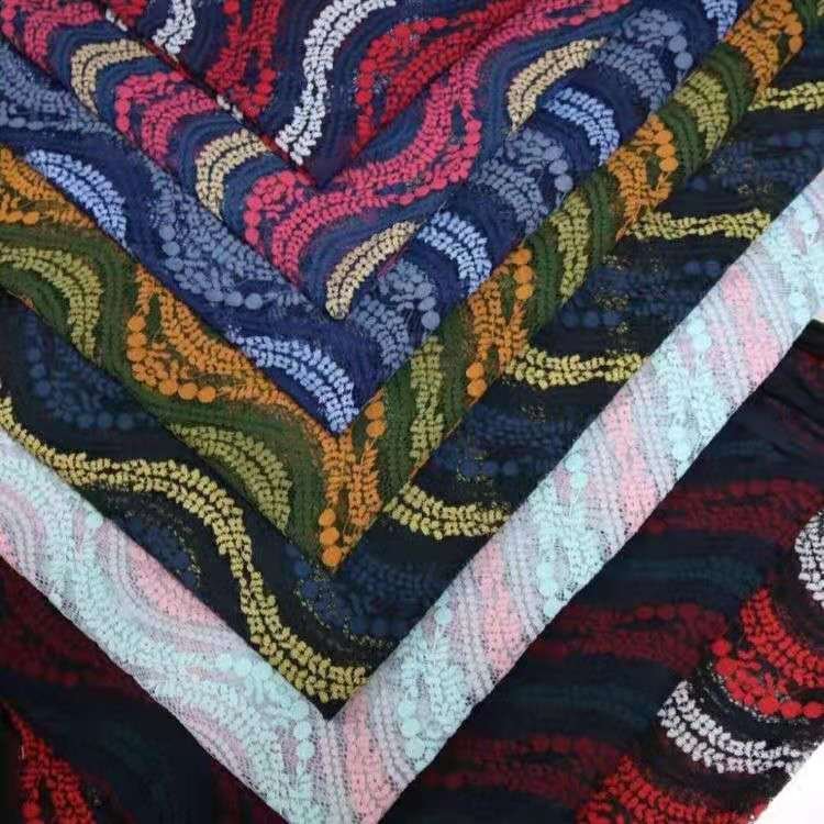 Trimming Crochet Polyester Cotton Lace Trim for Garments Color Custom Knitted White Black Mesh Technics Fabric Feature Eco Water