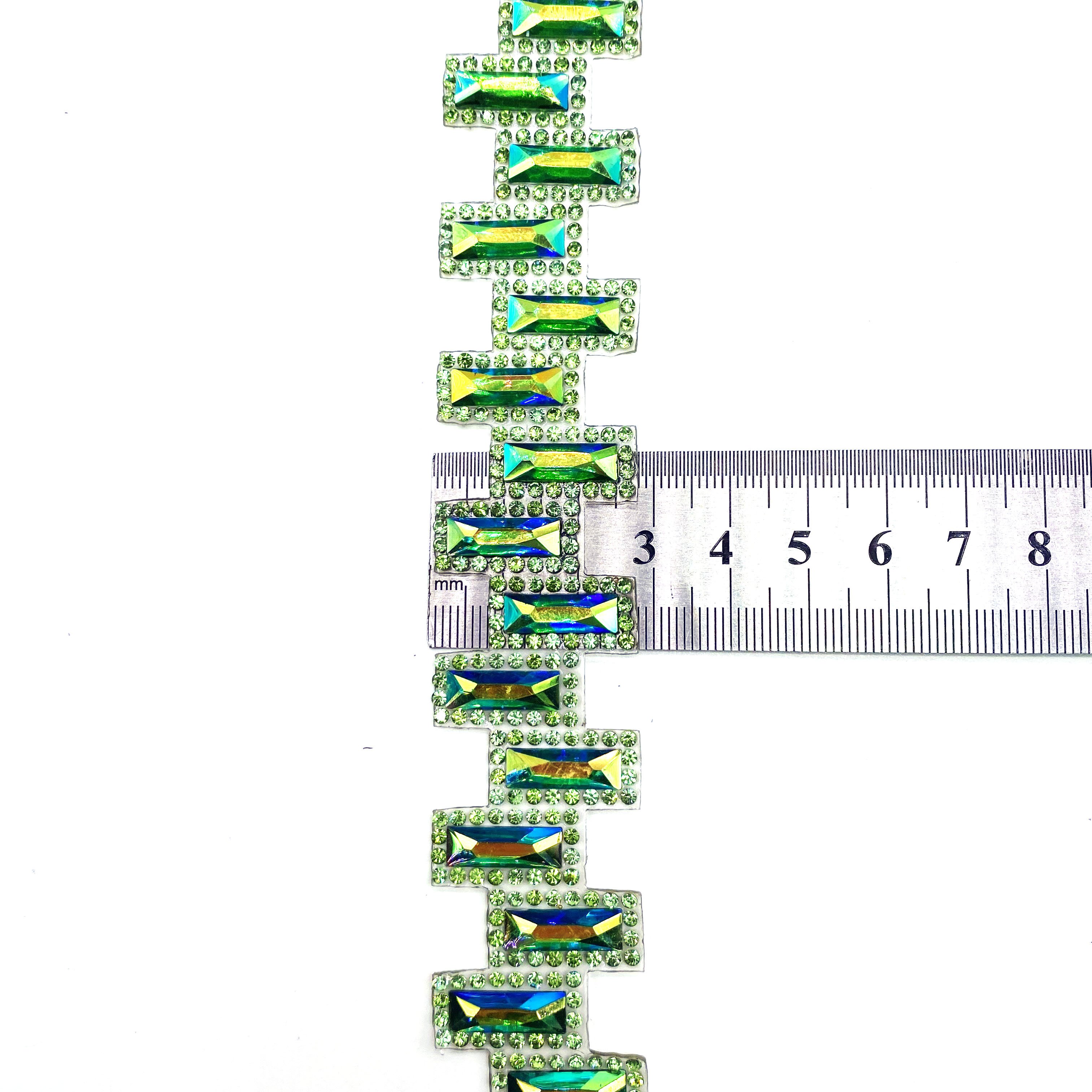 2024 Iron-On Crystal Appliques Hot Fix Rhinestones Stone Chain Trim Carnival Costume Decoration