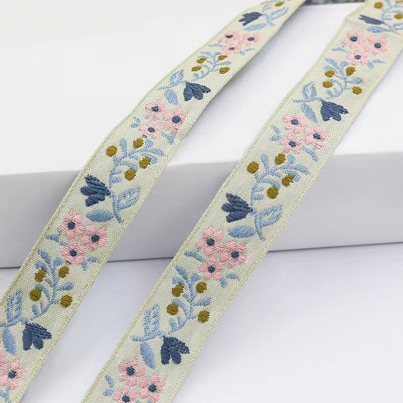 GINYI Tassel Webbing Jacquard National Style Accessories Ethnic Styles Ribbon Tassel Fabric Trim for Clothes Bag Decoration