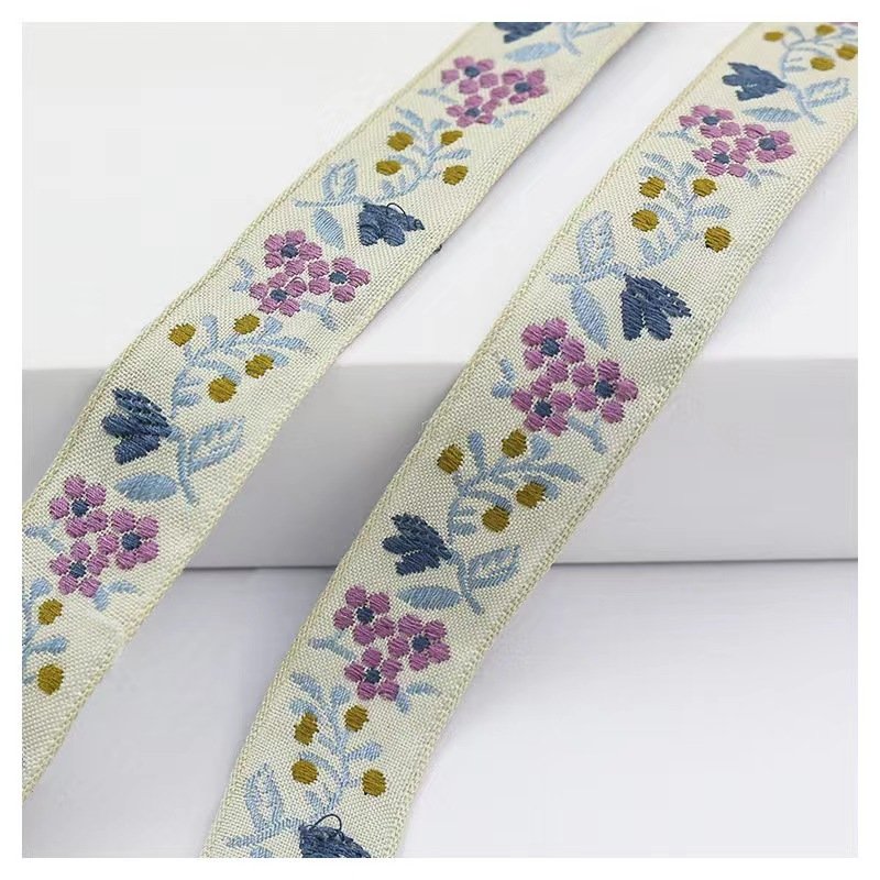 GINYI Tassel Webbing Jacquard National Style Accessories Ethnic Styles Ribbon Tassel Fabric Trim for Clothes Bag Decoration