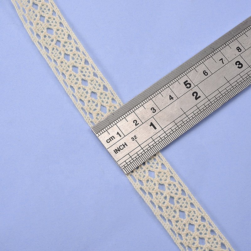 2023 Factory Wholesale Cotton Crochet Material Picot Edge Water Soluble Embroidery Lace Trim