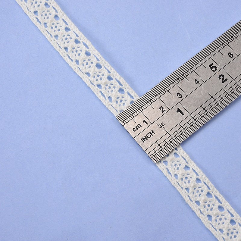 2023 Factory Wholesale Cotton Crochet Material Picot Edge Water Soluble Embroidery Lace Trim