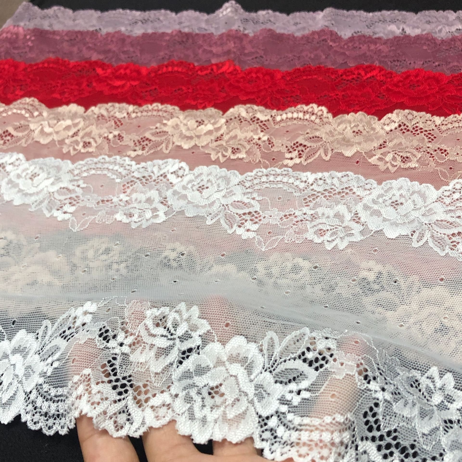 V1869 18 cm New Popular Tulle Lace Trim Lastic Galloon Underwear Lingerie Wedding Dresses Garment Clothing Accessories Wholesale
